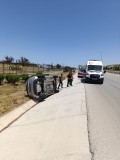 Burdur-Antalya kara yolunda kontrolden çıkan otomobil şarampole devrildi: 1 yaralı