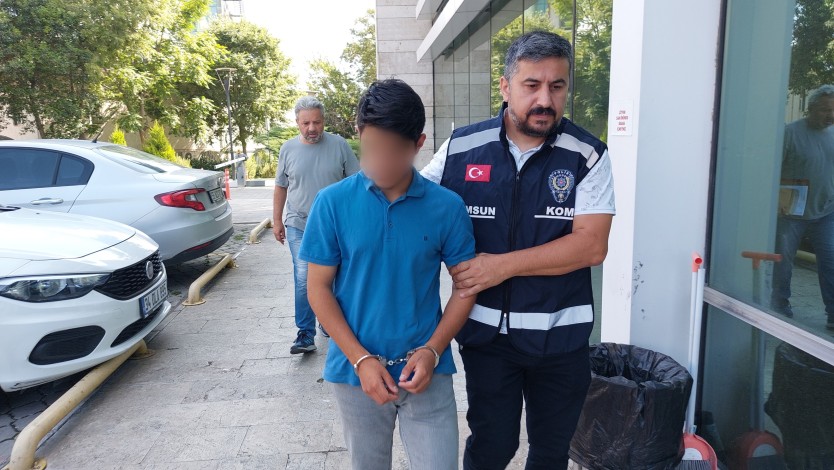 İstanbul merkezli suç örgütü operasyonunda Samsun'da yakalanan şahıs adliyeye sevk edildi