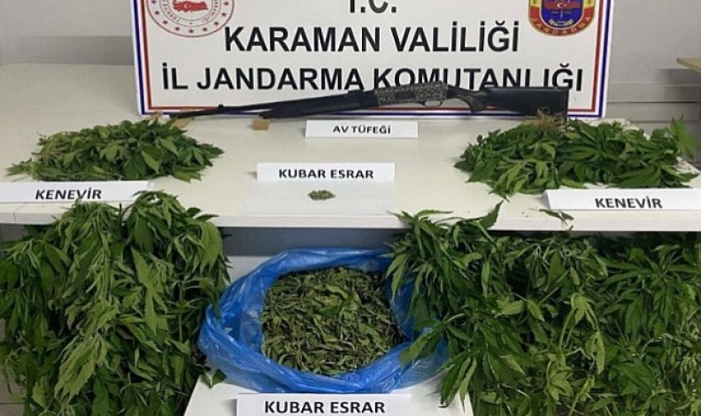 Karaman’da kenevir operasyonu: 1 tutuklama